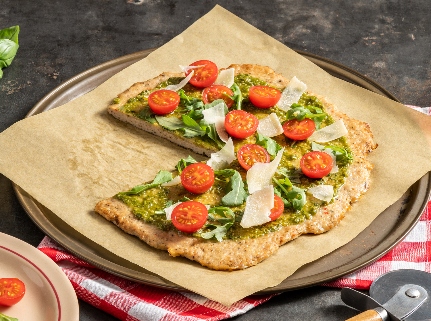 Italian Ground Parm Pesto Pizza