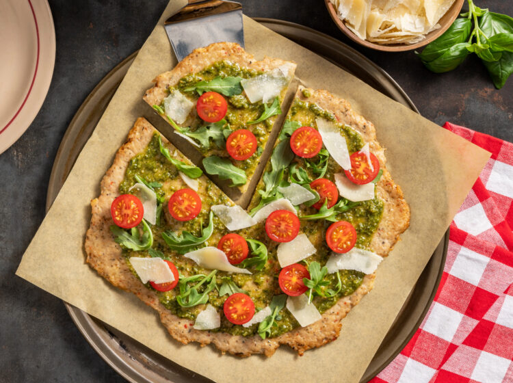 Italian Ground Parm Pesto Pizza