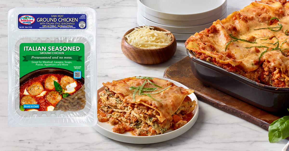 Italian Seasoned Ground Chicken Bell & Evans