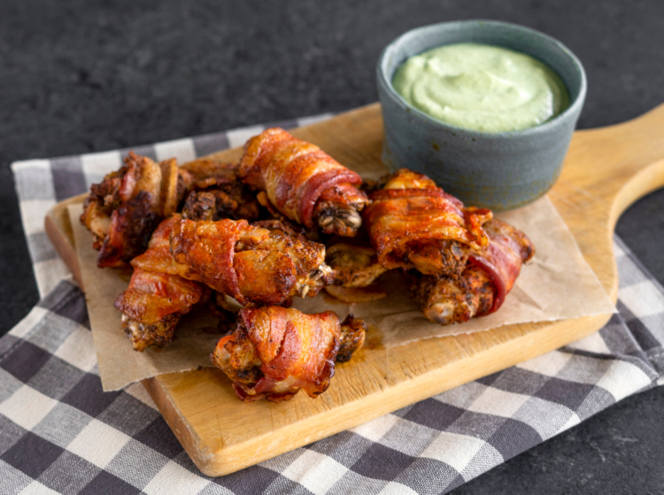 Keto Bacon-wrapped Chicken Wings