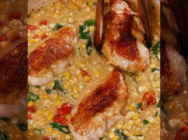 One-pot Lemon Orzo Chicken with Sweet Corn
