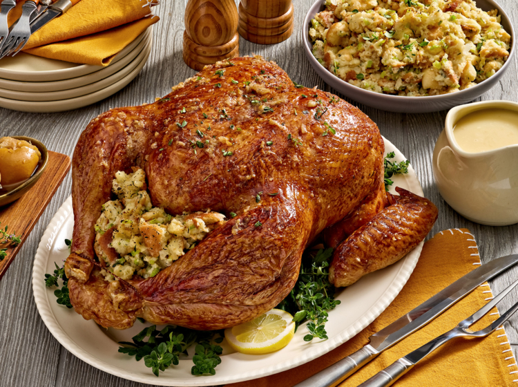 Lemon & Thyme Roasted Turkey with Stuffing