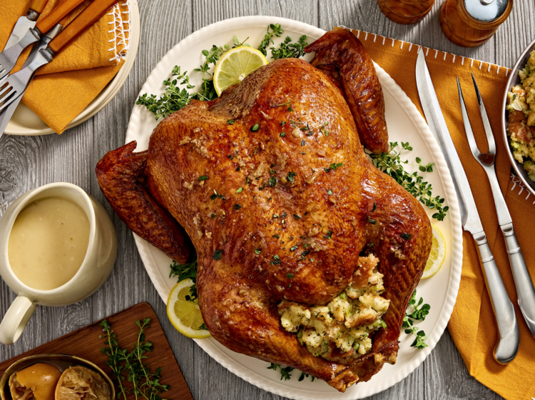 Lemon & Thyme Roasted Turkey with Stuffing