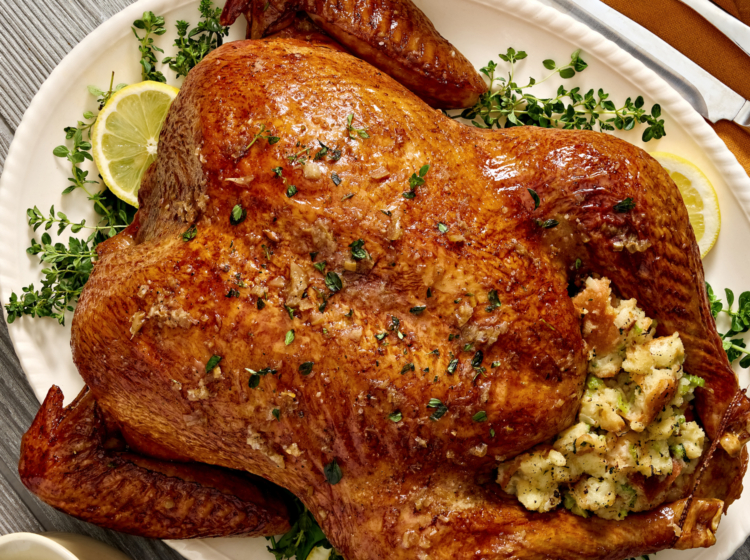Lemon & Thyme Roasted Turkey with Stuffing