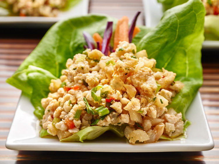 Chicken Lettuce Wraps with Ground Chicken