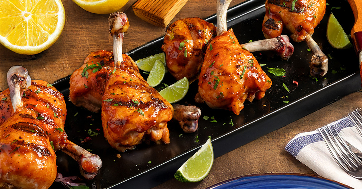 Grilled Chicken Drumstick Lollipops - Bell & Evans