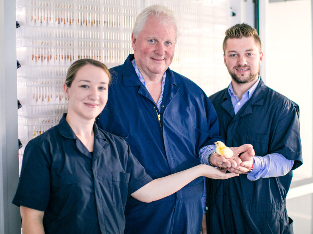 Margo, Scott Sr. and Scott Jr. Sechler at the Hatchery