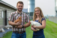 Margo and Buddy on the Farm