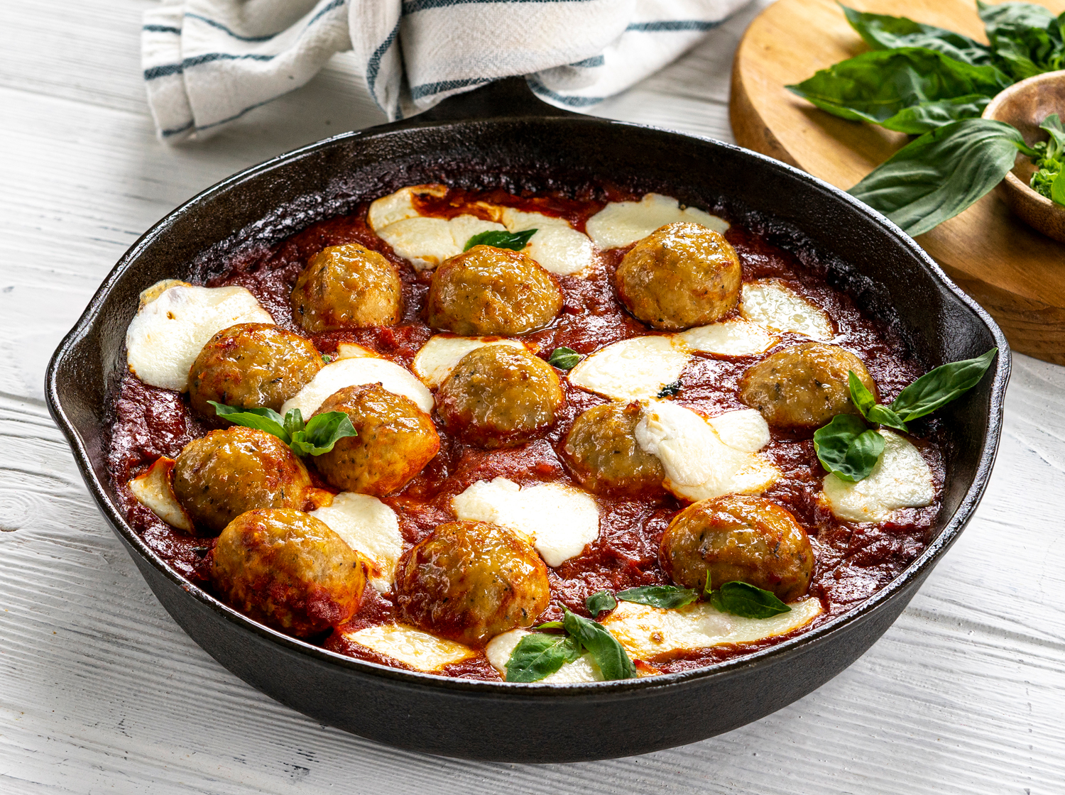 Chicken Meatball Marinara Skillet