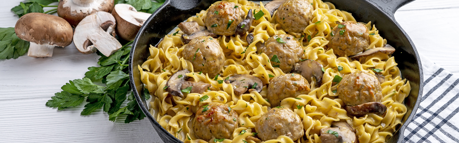 Chicken Meatball Stroganoff - Header