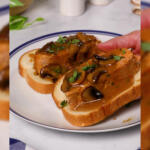 Open Face Hot Meatloaf Sandwich with Mushroom Gravy
