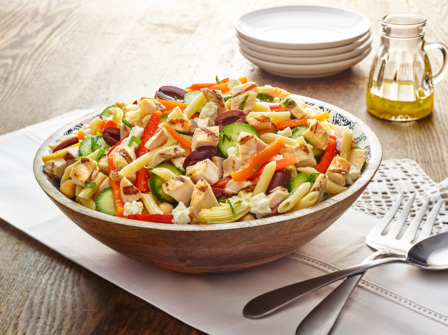 Mediterranean Chicken & Pasta Salad