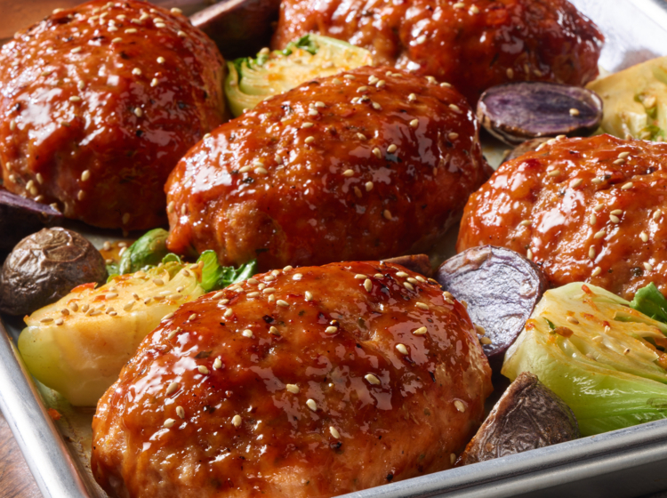 Hoisin Honey Mini Chicken Meatloaf Sheetpan