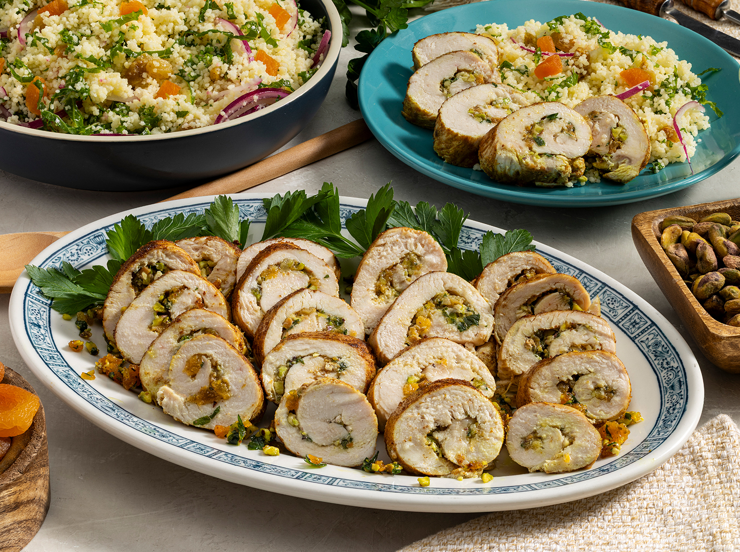 Moroccan-style Chicken Roll-ups