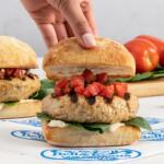 Mozzarella Stuffed Chicken Burger