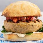 Mozzarella Stuffed Chicken Burger