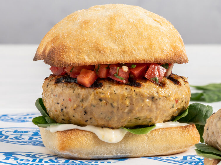 Mozzarella Stuffed Chicken Burger