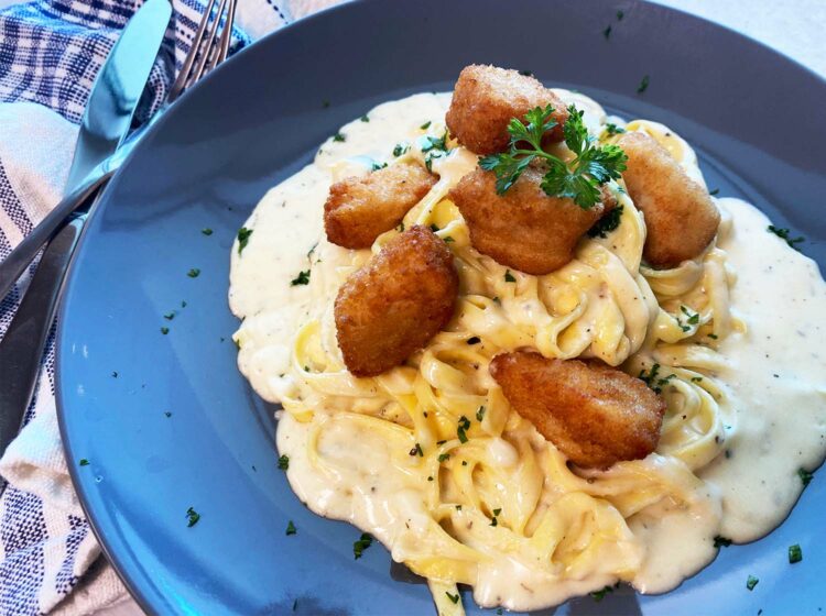 Chicken Nugget Alfredo