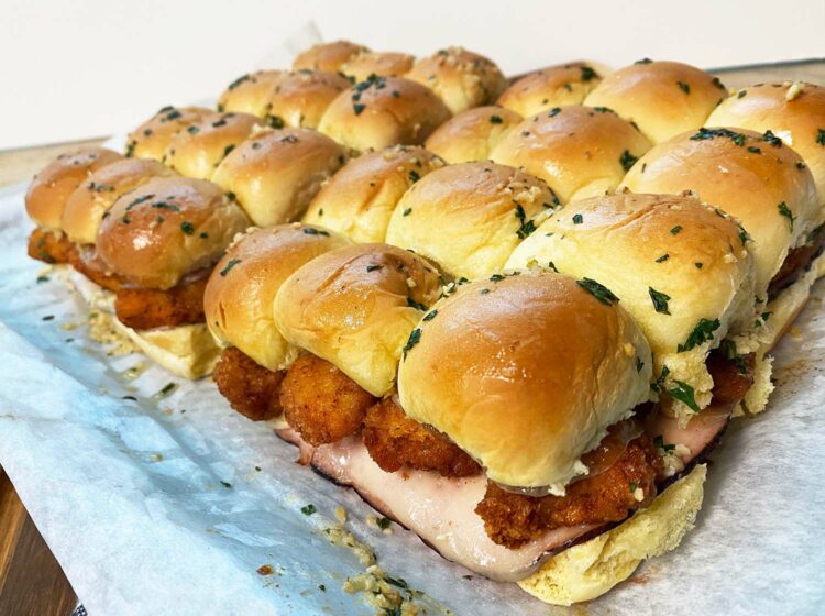 Chicken Nugget Cordon Bleu Sliders