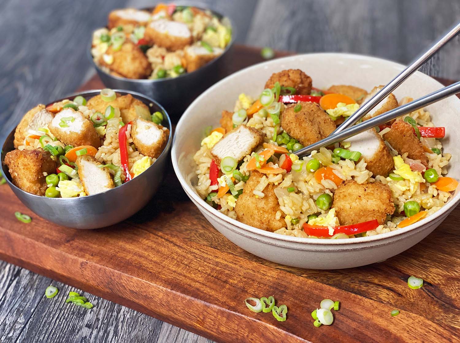 Chicken Nugget Fried Rice
