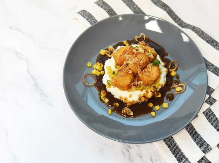 Chicken Nugget Mashed Potato Bowl