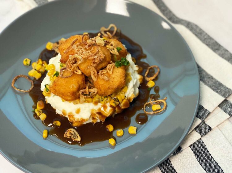 Chicken Nugget Mashed Potato Bowl