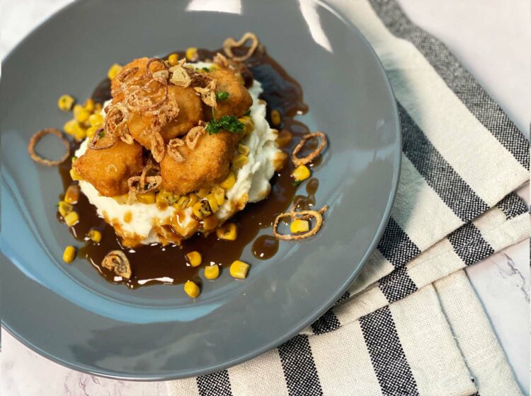 Chicken Nugget Mashed Potato Bowl