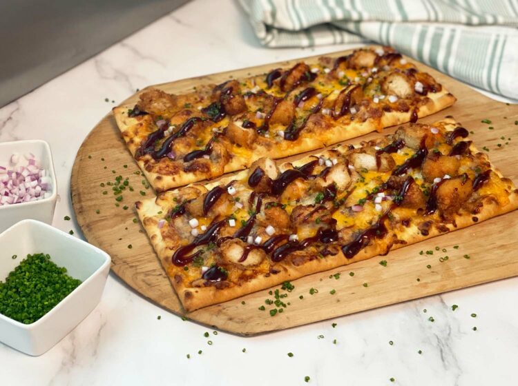 Chicken Nugget BBQ Pizza