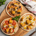 Gluten-Free Chicken Nugget Tortilla Pizza