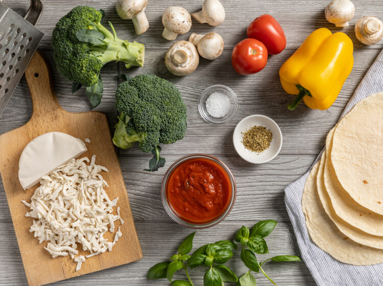 Gluten-Free Chicken Nugget Tortilla Pizza