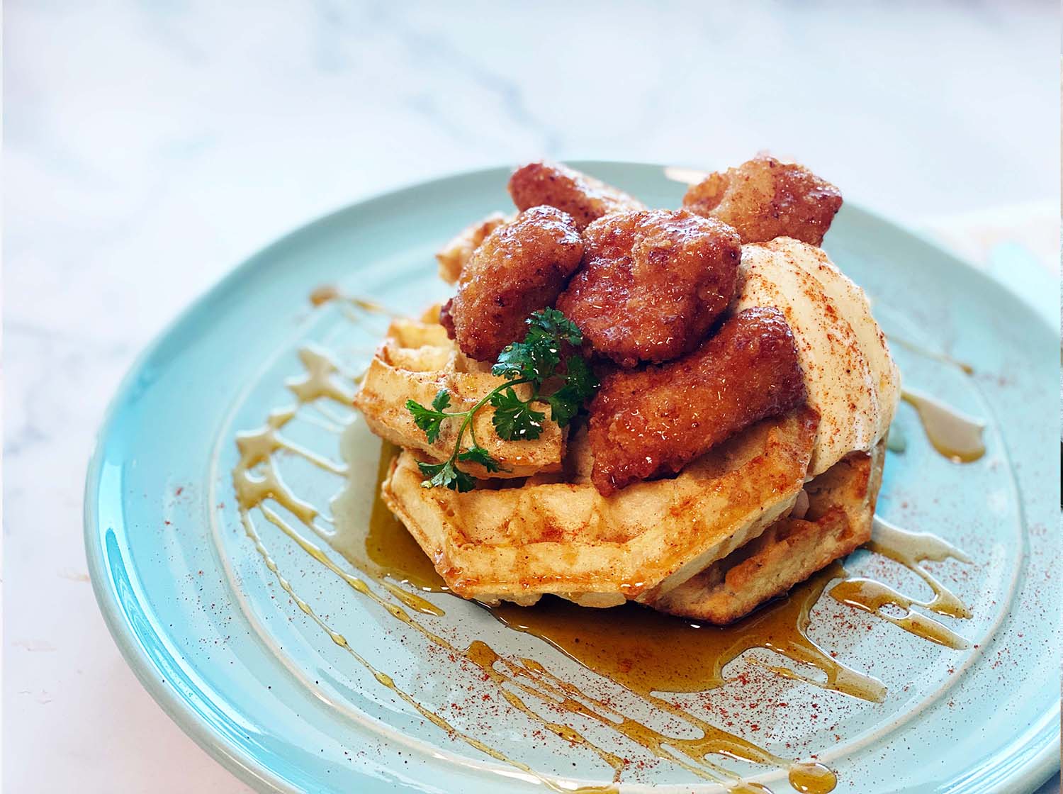 Chicken Nuggets and Waffles