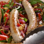 One-Skillet Italian Chicken Sausage, Peppers and Onions Pasta