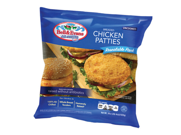 Bell & Evans Chicken Patties resealable bag