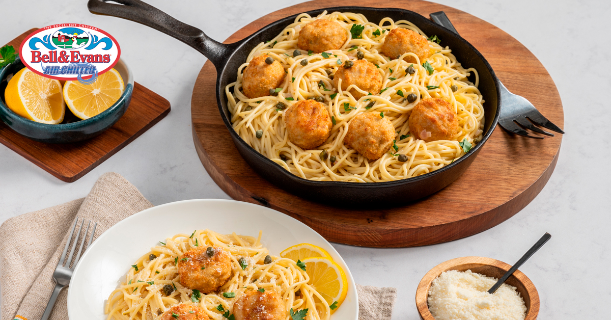 Lemon Chicken Piccata Meatballs Bell & Evans