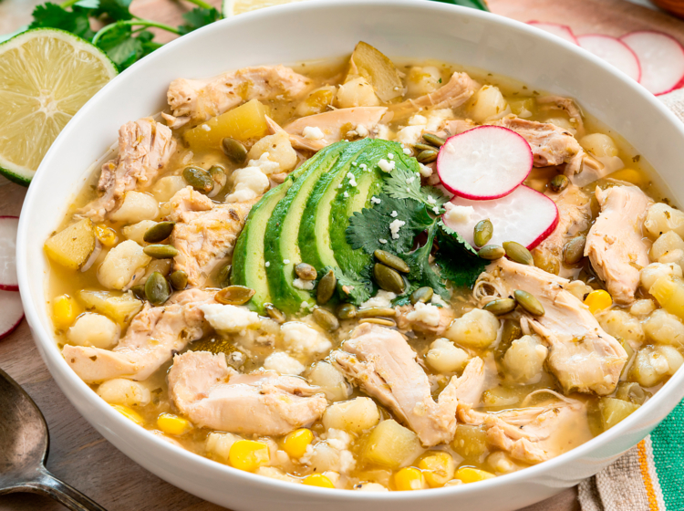 Slow Cooker Chicken Pozole Verde