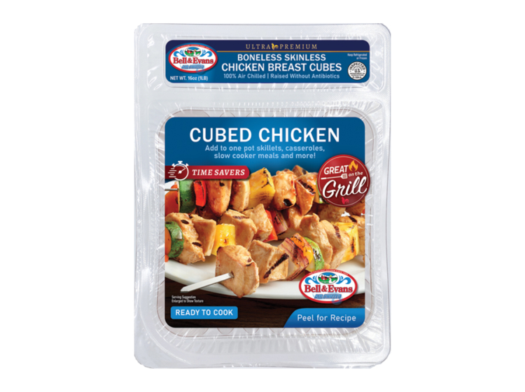 Boneless Skinless Cubed Chicken - Great on the Grill