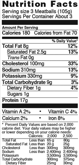 Traditional Chicken Meatballs Bell Evans