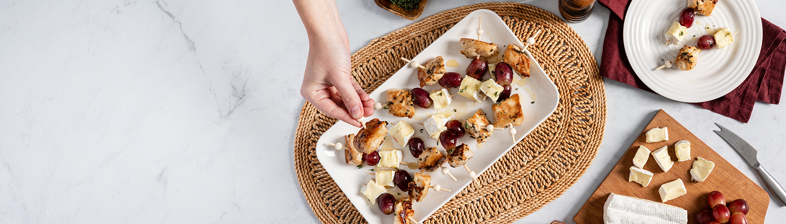 Roasted Chicken Brie Bites