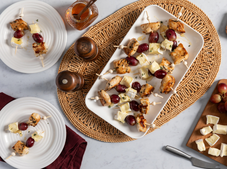 Roasted Chicken Brie Bites