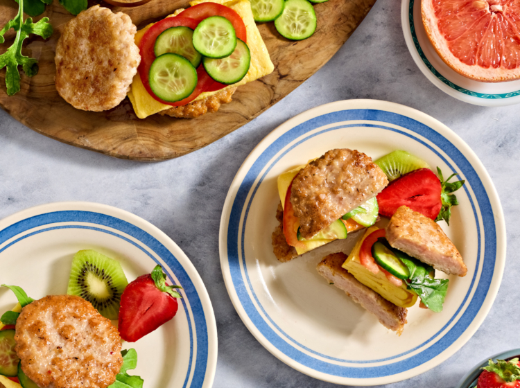 Inside-Out Mediterranean Breakfast Sausage Sandwich