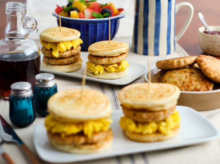 Sausage Patty Pancake Sliders