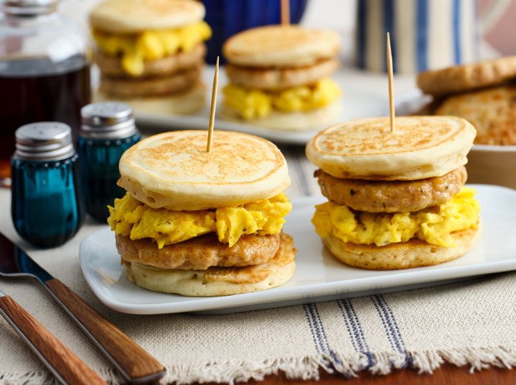 Sausage Patty Pancake Sliders