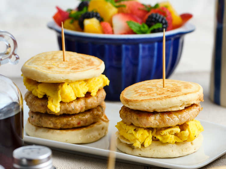 Sausage Patty Pancake Sliders