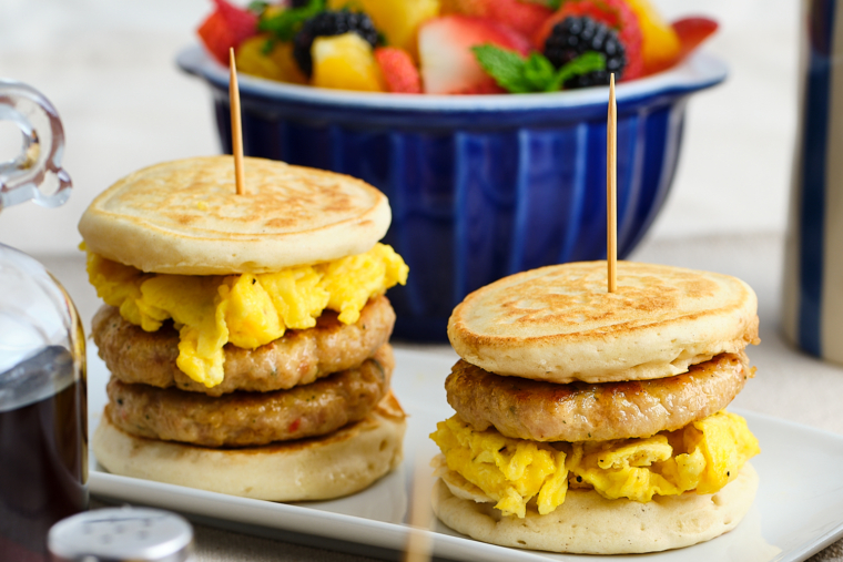 Sausage Patty Pancake Sliders