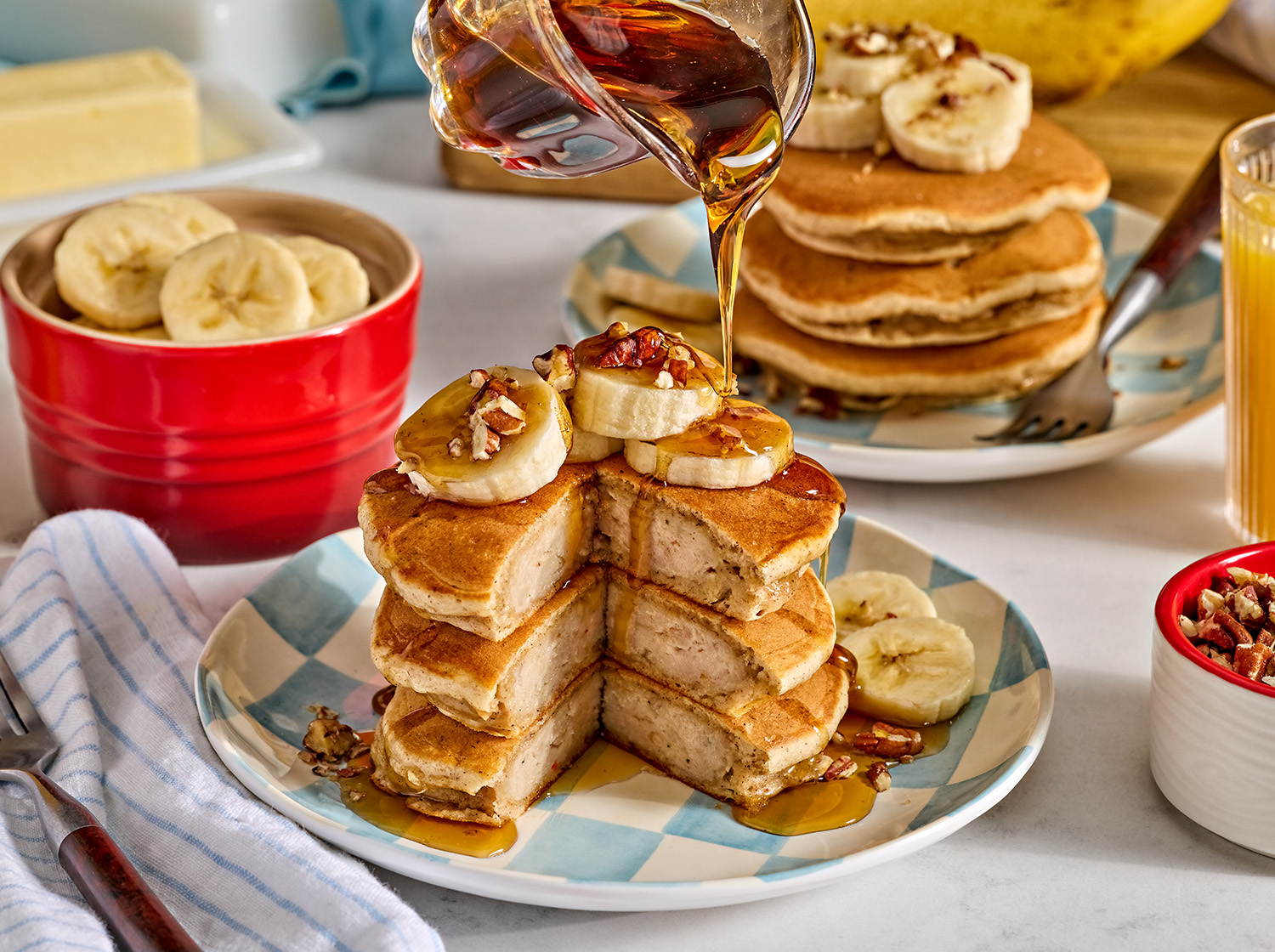 Sausage Stuffed Banana Pancakes