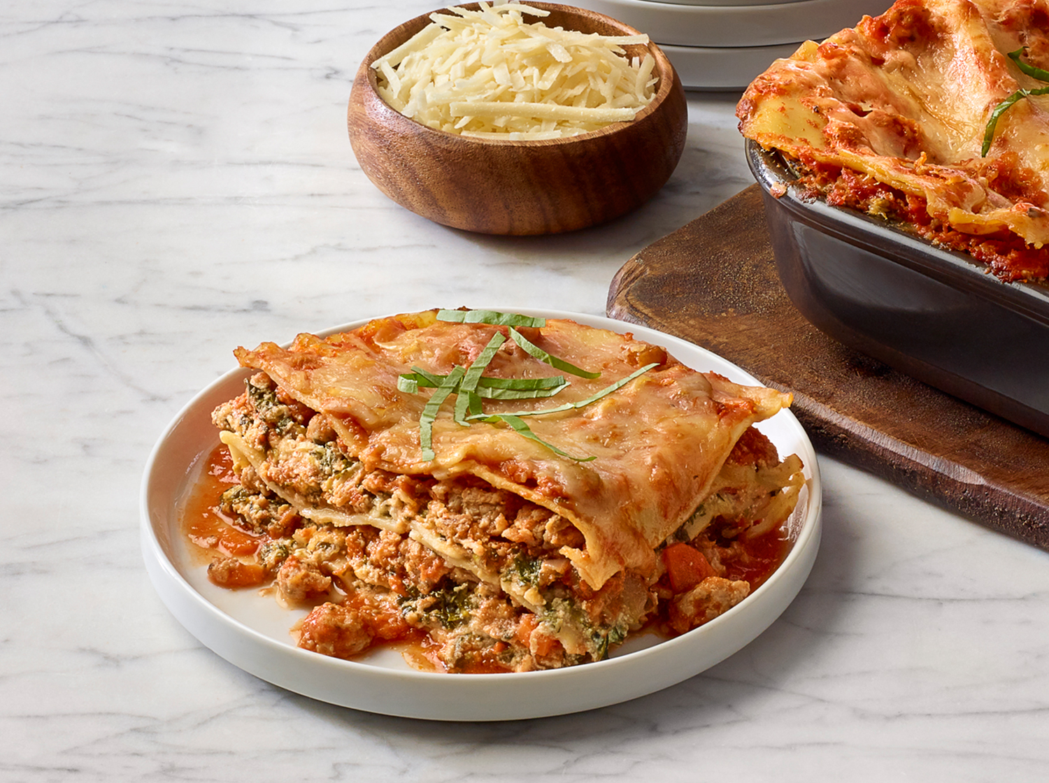 Italian-Seasoned Chicken Bolognese Lasagna