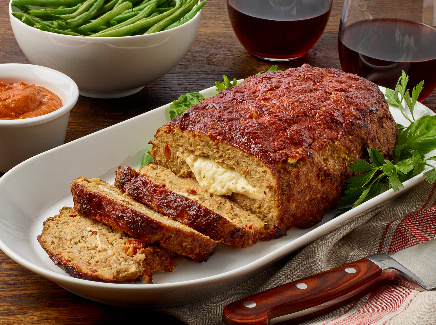 Stuffed Italian-Seasoned Chicken Meatloaf