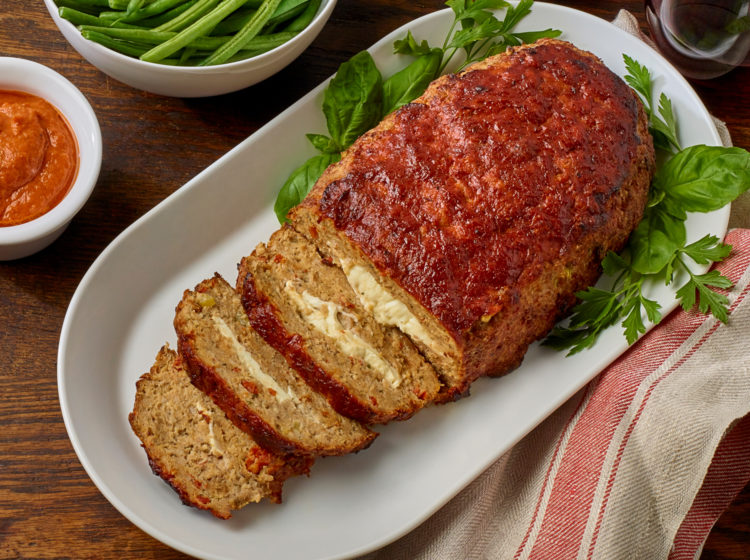 Stuffed Italian-Seasoned Chicken Meatloaf
