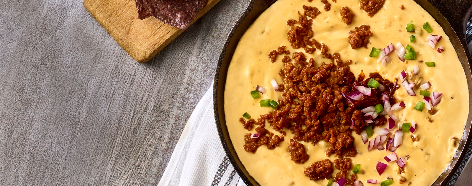 Taco Seasoned Ground Chicken Queso Dip