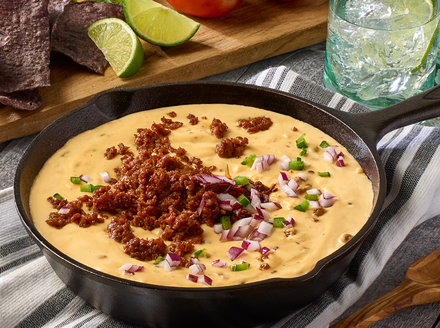 Taco-Seasoned Chicken & 3-Cheese Queso Dip